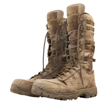 a pair of boots on a white background