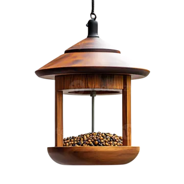 a bird feeder hanging on a white background