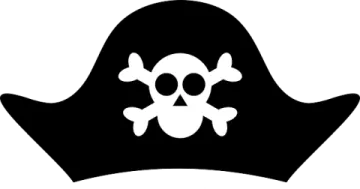 a pirate hat with a skull on it