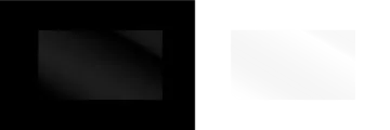 a black and white square icon