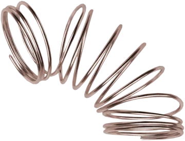a set of copper spirals