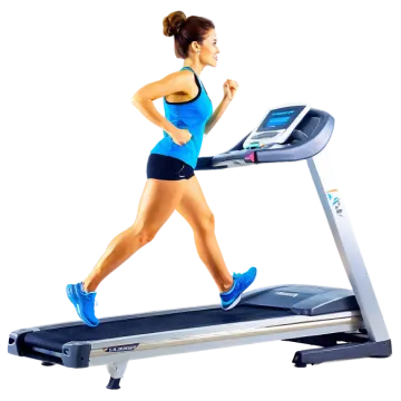 a woman running on a tread machine