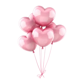 a bunch of pink balloons on a white background