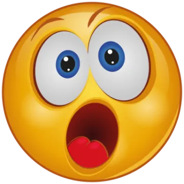 a smiley face with an open mouth