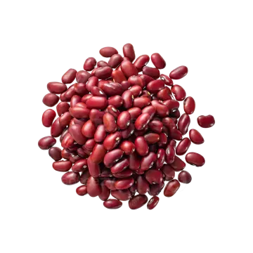red beans on a white background
