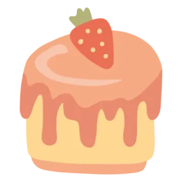 a piece of cake with a strawberry on top