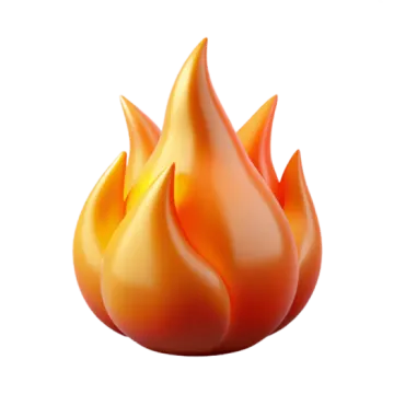 a close up of a flame on a white background