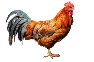 an illustration of a rooster on a white background