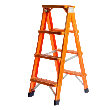 a wooden ladder on a white background