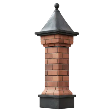 a brick chimney with a chimney cap on top