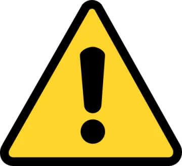 a yellow and black warning sign