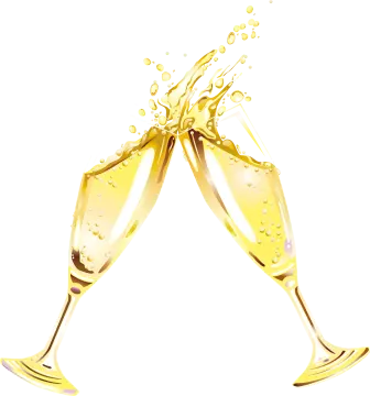 two glasses of champagne