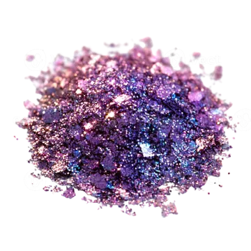a pile of glitter on a white background