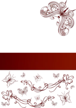 a brown and white floral design on a white background