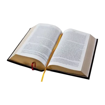 an open bible on a white background