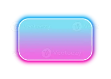 a blue and pink gradient button with a white background