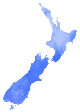 a watercolor map of new zealand