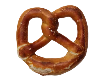 a pretzen shaped like a heart