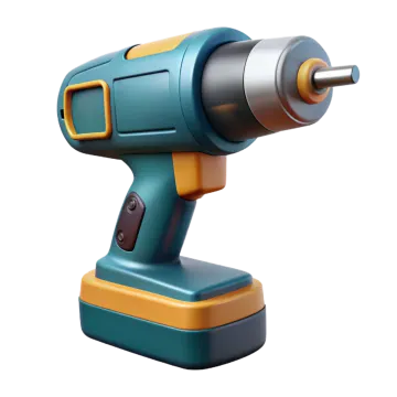 a driller on a white background