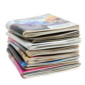 a stack of newspapers