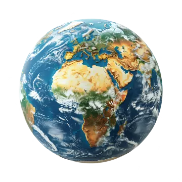 a picture of the earth on a white background