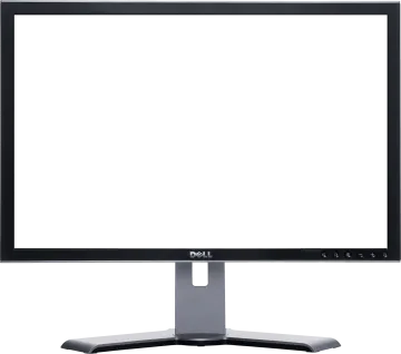 a computer monitor on a white background