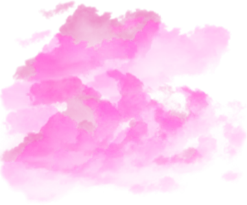 pink clouds on a white background