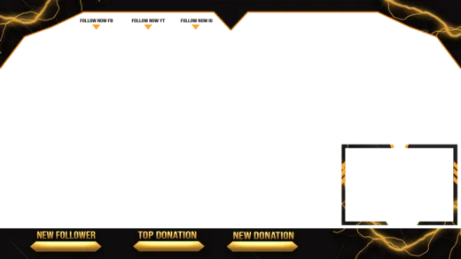 a template for an event with a black background and gold accents
