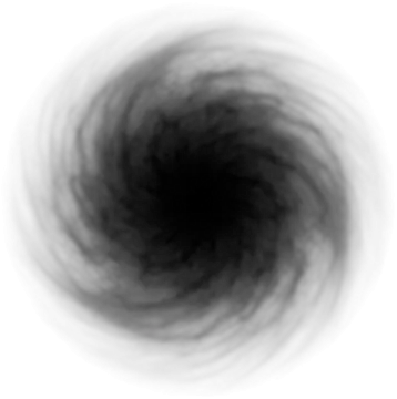 a black and white image of a circular object