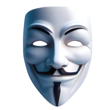 a white mask with a mustache on it