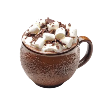 hot chocolate mug with marsh