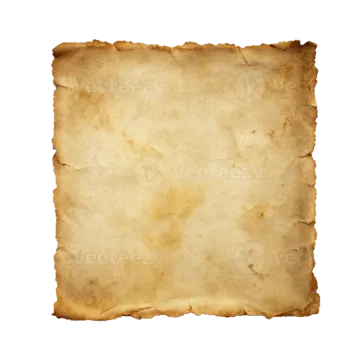 a piece of parchment paper on a white background