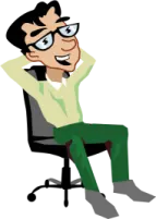 a man sitting on a chair with his head in his hands