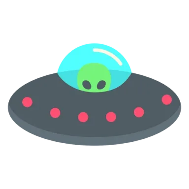 an alien spaceship with a skull on it
