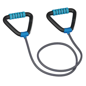 a pair of blue and black resistance straps