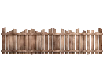 a wooden fence on a white background