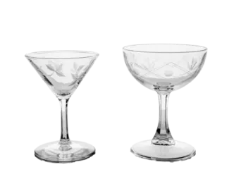 a pair of wine glasses