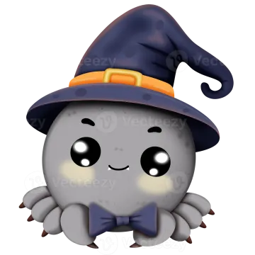 a cute gray cat wearing a witch hat