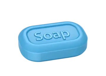 a soap bar with the word soap on it