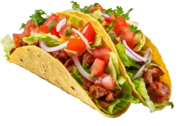 a tacoa filled with meat and vegetables
