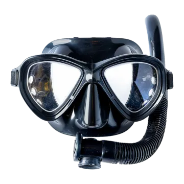 a scuba mask with goggles attached to it