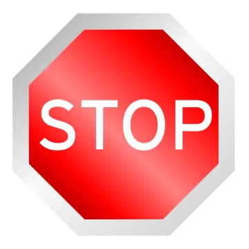 a stop sign on a white background