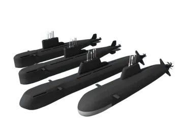 a 3d model of a submarine