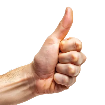 a man's hand with a thumb on it