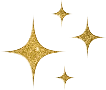 three gold stars on a white background