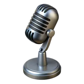 a microphone on a white background