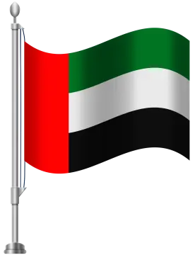 a uae flag waving in the wind