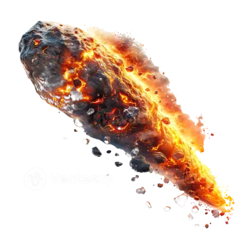 an explosion of fire on a white background