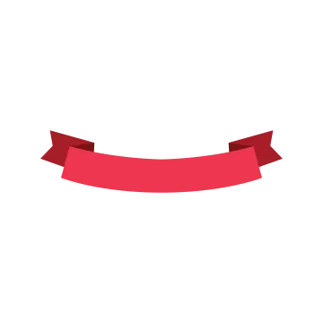 a red ribbon on a white background