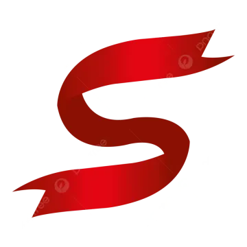 a red ribbon on a white background